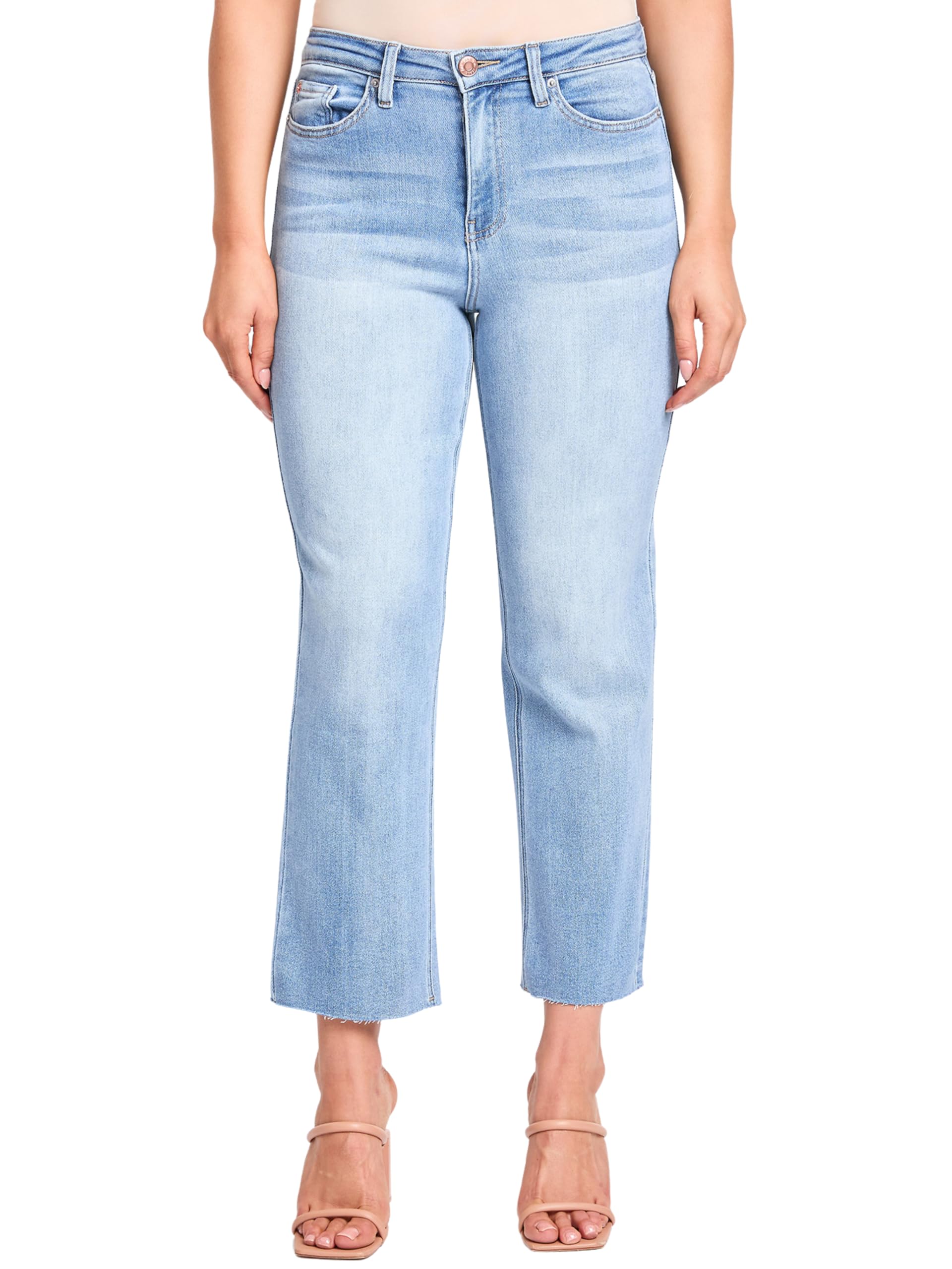 YMI Women's Cropped Straight Leg Jeans