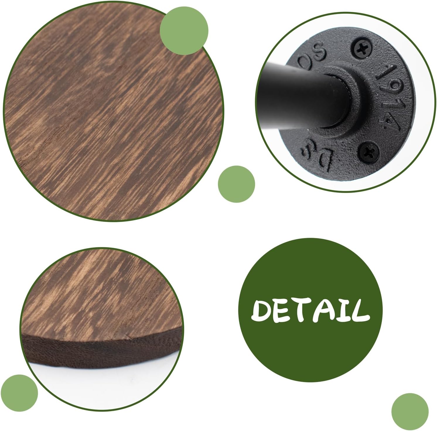 2 Pack Round Floating Wood Corner Shelves, Wall Mounted Display Rack 5.9 inches Diameter Indoor Circle Wall Mounted Shelves for Candles, Planter, Pots, Ornaments