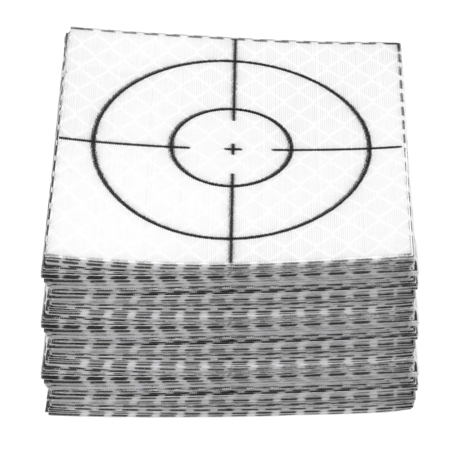 QUARKZMAN 80Pezzi Fogli Riflettenti per Rilevamento 60mm X 60mm Adesivi Target Autoadesivo per Topografia Nastro Riflettente per Stazione Totale Ispezione Navale Misurazione Gallerie Argento
