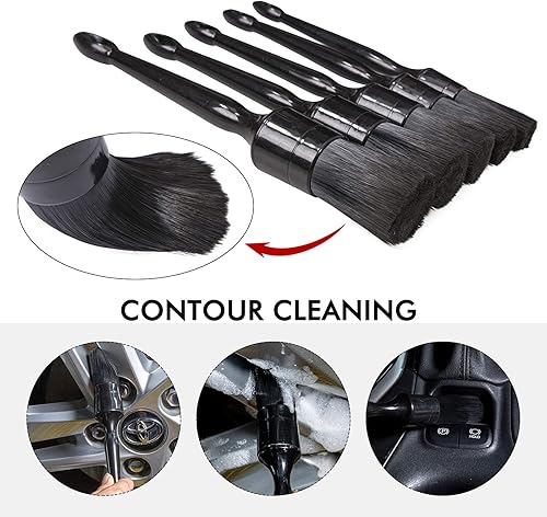 Miniatura 3 de Kits y soporte para cepillos para detalles de automóvil, soporte para botellas de aerosol 2 en 1 y soporte para cepillos de detalles, estante