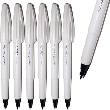 Monami Plus Pen S Water-based Felt Tip, Fine Liner Pen - Black - Pack of 12 Pen by Monami