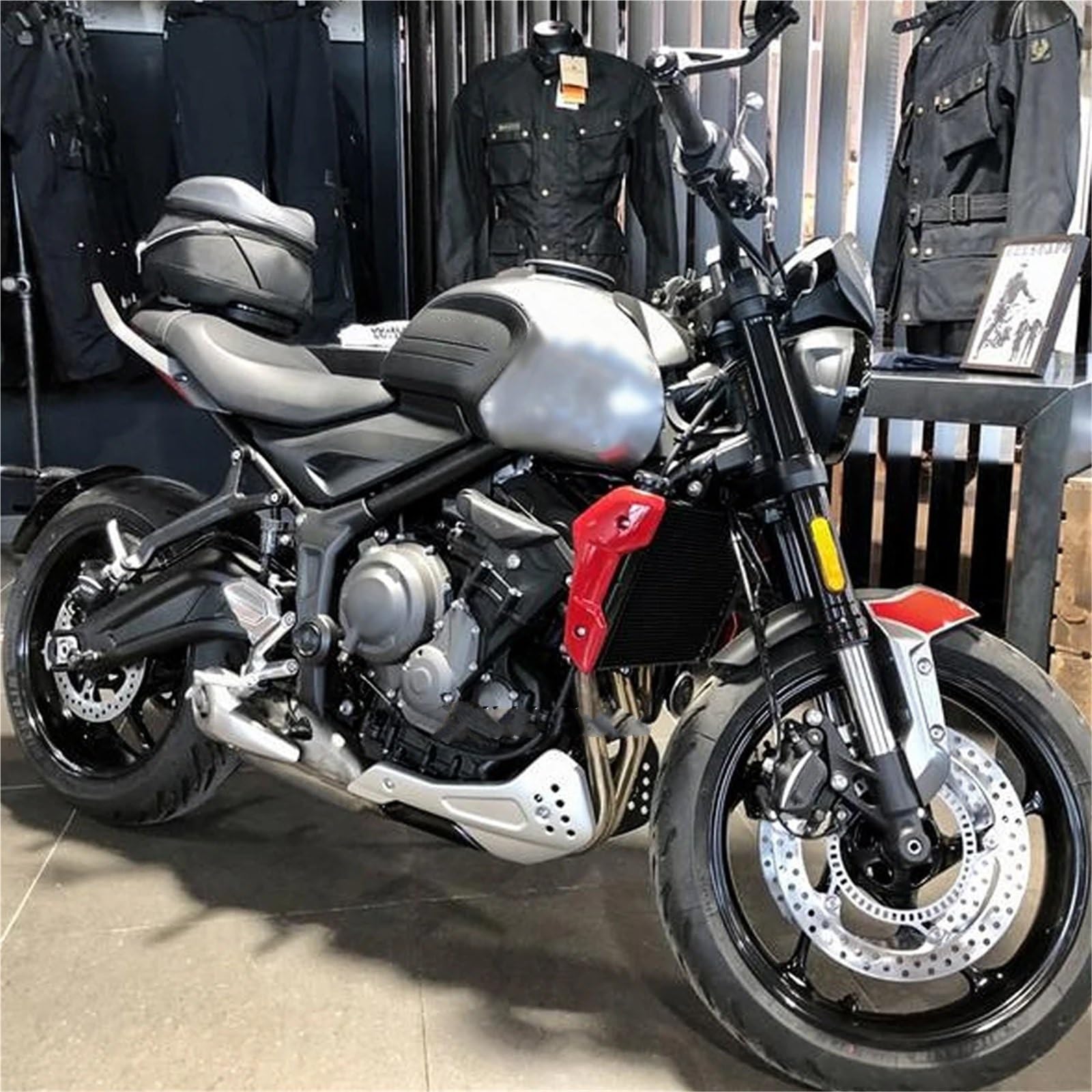 Compatible con Trident 660 Pan 2021 2022, carenado de alerón Inferior del Motor para Motocicleta Deflector Aire Moto Carenado Deflector de Viento