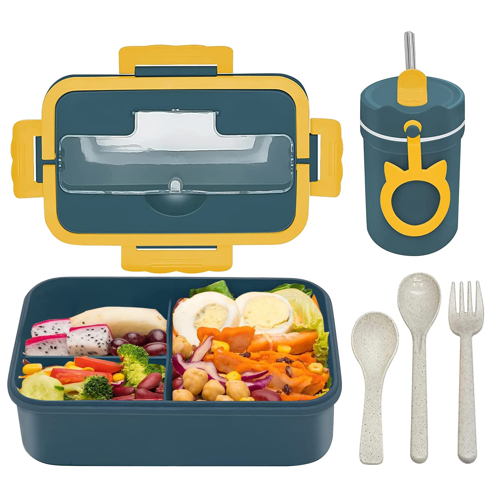 Buy Maxware Bento Box with Lids, Lunch Box Kit 3In1 Compartment with