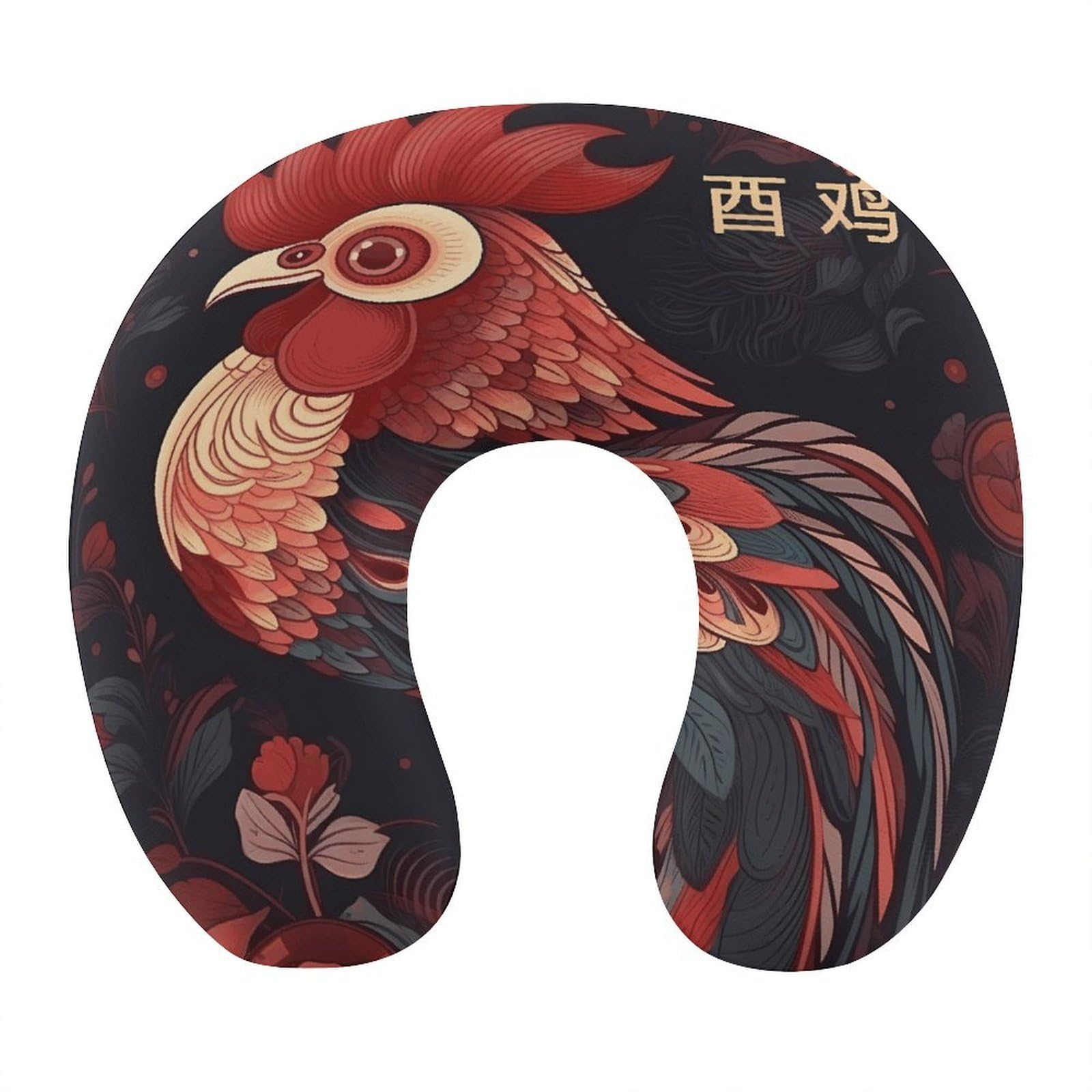 Btcowzrv Style Zodiac Sign Chicken U Shaped Neck Pillow Travel Pillows