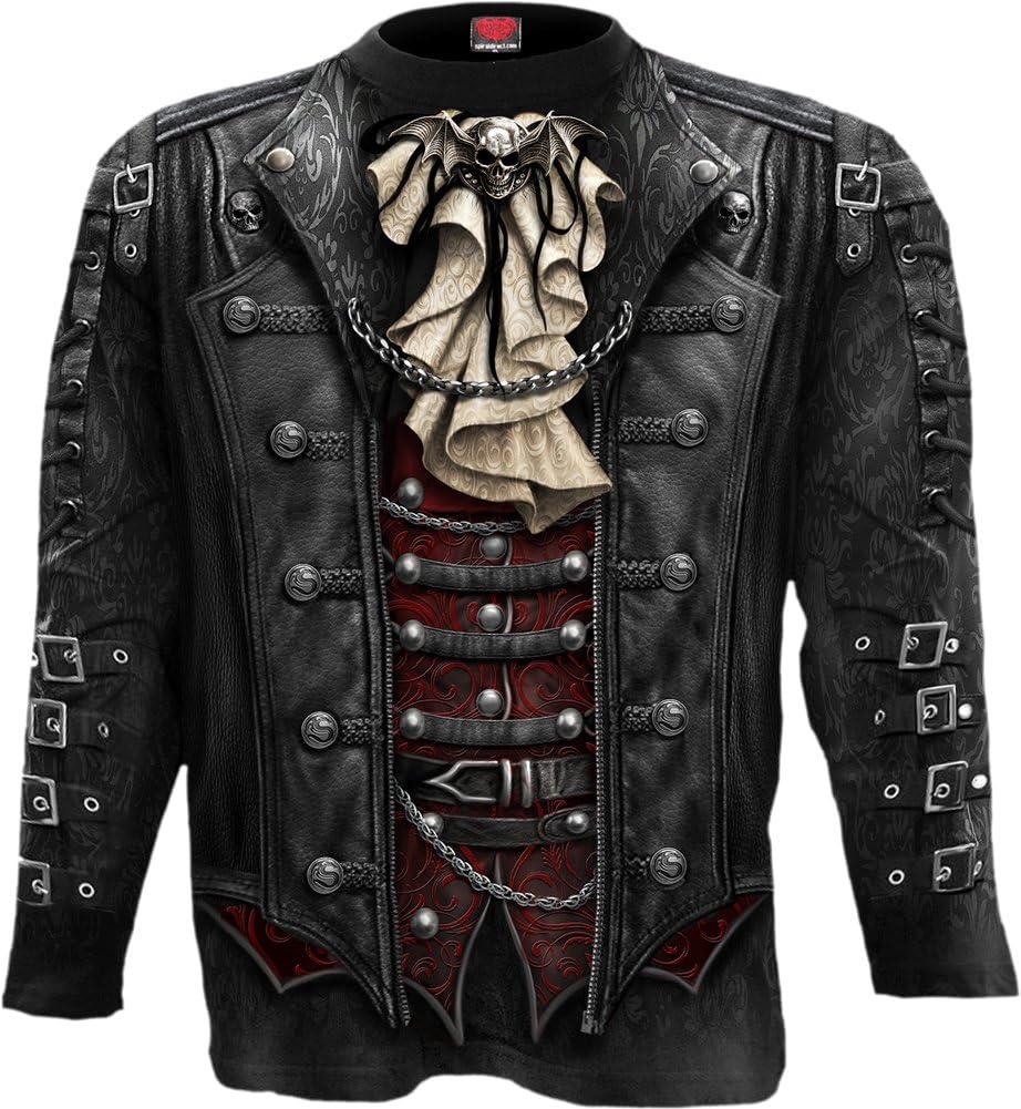 SpiralGoth Wrap - Allover Longsleeve T-Shirt Black