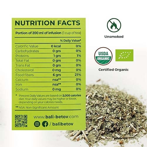 Miniatura 5 de BALIBETOV Té orgánico USDA de yerba mate de hoja suelta, bolsa de 2.2 libras, corte tradicional natural, limpio de alta energía, artesanal sin