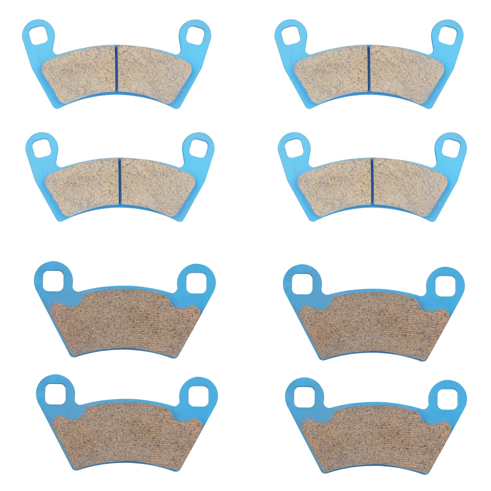 Front & Rear Ceramic Brake Pads Set for 2011-2019 Polaris Ranger XP 900, 2014-2021 Polaris Ranger Crew 570 Mid Size and Ranger Crew 570-4, 4 sets Front and Rear Brake Pads