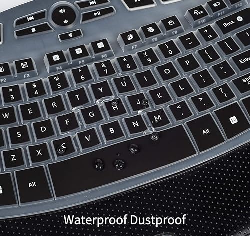 Miniatura 4 de CaseBuy Funda para teclado compatible con Logitech K350 MK550 MK570, accesorios de teclado inalámbrico Wave K350 MK550, protector de silicona para