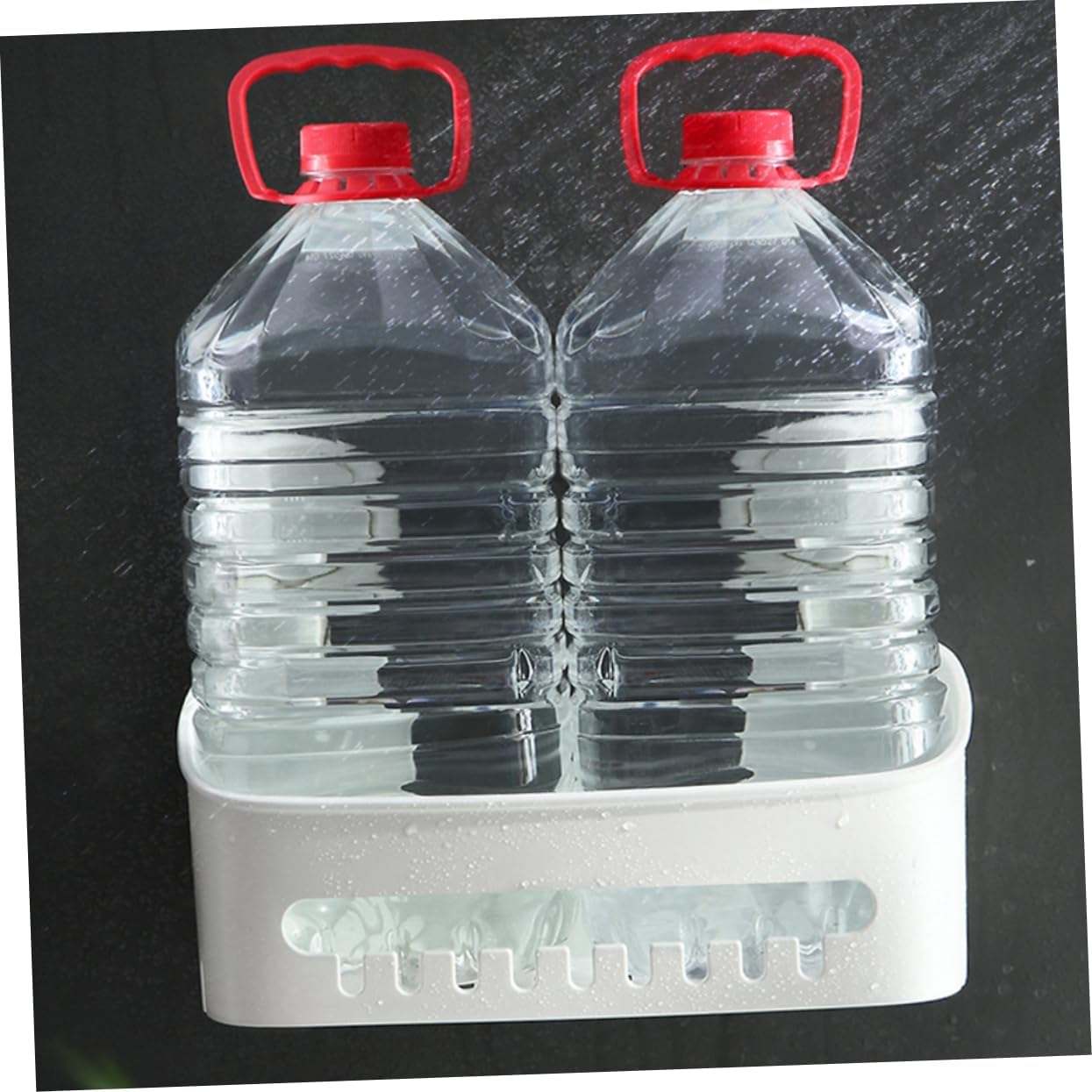 Amosfun Suction Cup Storage Organizer for Bathroom and Kitchen Wall-mounted Shower Rack Easy Installation Space-saving Design No Damage to Walls Strong Load Capacity White Color