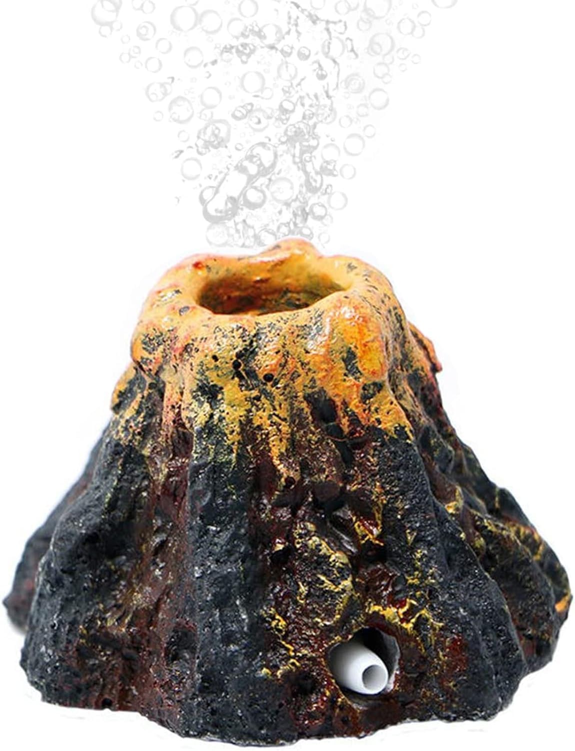 xlwen Volcán Decoración de Acuario, Decoraciones de Acuario de Piedra de Burbujas de Aire, Burbujeador de Acuario, Colcán de Burbujas de Aire Piedra,para Pecera, Burbujeador de Aire de Acuario