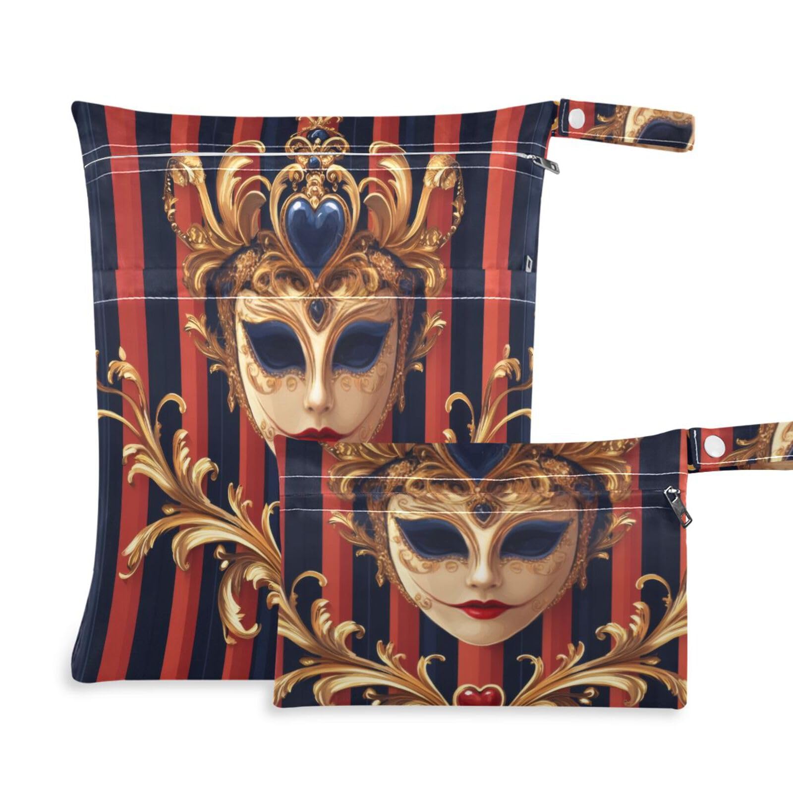 Msyxl 2pcs Wet Dry Bag for Baby Cloth Diapers, Waterproof Reusable Mjayodi3mdmwawvhc21zmgvvsm1y Wet Bag with Two Zippered Pockets Washable Pool Gym Travel Bag for Clothes