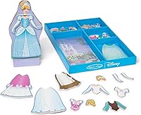 Vista 12 de Melissa & Doug Disney Belle - Juego de muñecas magnéticas de madera para disfrazarse (más de 30 piezas)