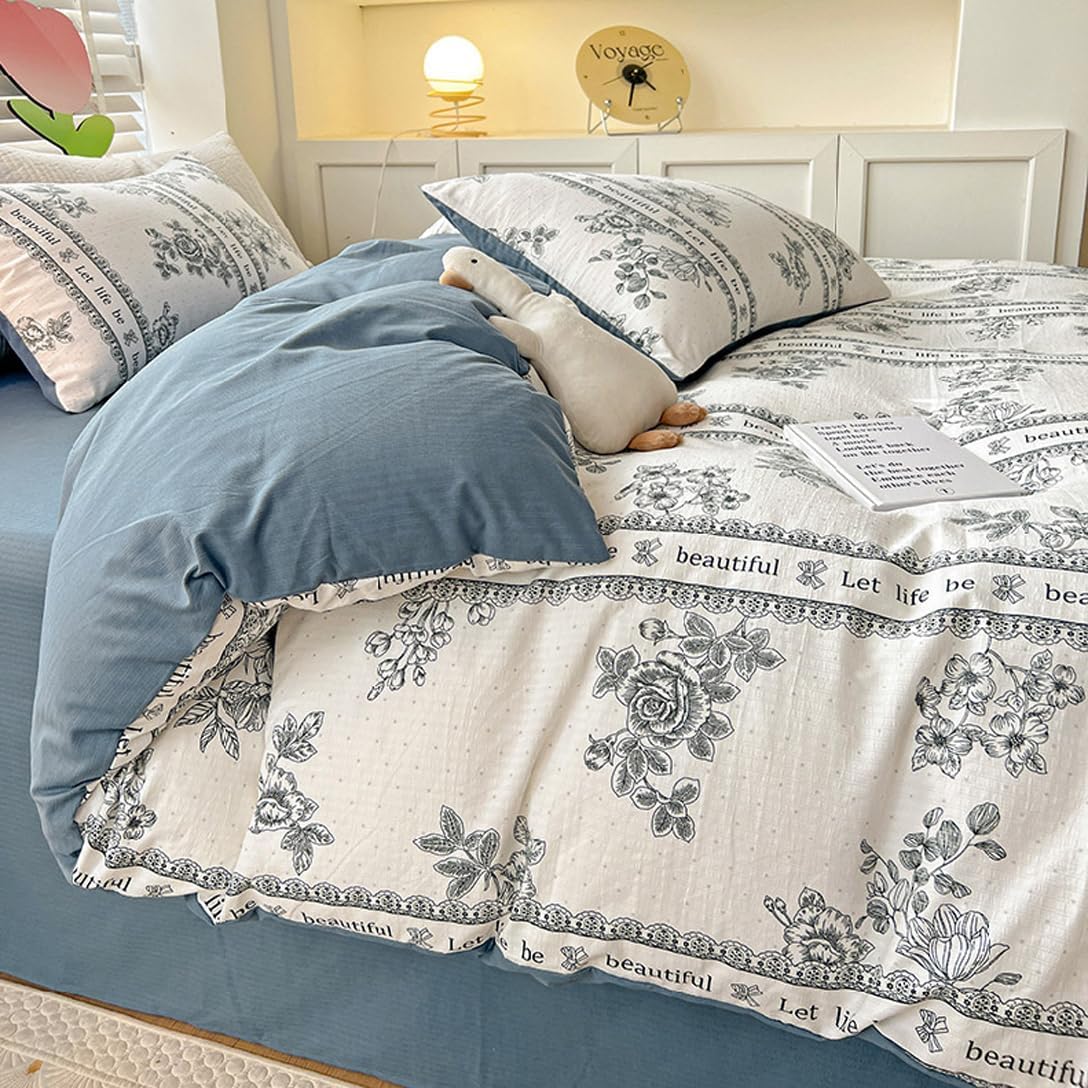 掛け布団カバー 冬用 寝具カバーセット 4点セット 布団カバー 寝具セット シンプル 洗える 布団かばー あったか ベットカバー 洗