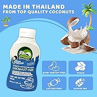 Vista 3 de Nature's Charm - Leche de coco condensada endulzada, botella para apretar, sin lácteos y soja, vegana, sin lactosa, sin gluten. Rico sabor a coco