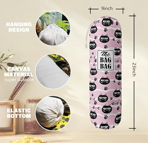 Miniatura 3 de Organizador de bolsas de comestibles para bolsas de compras, bolsas de plástico de montaje en pared, dispensadores de contenedores de