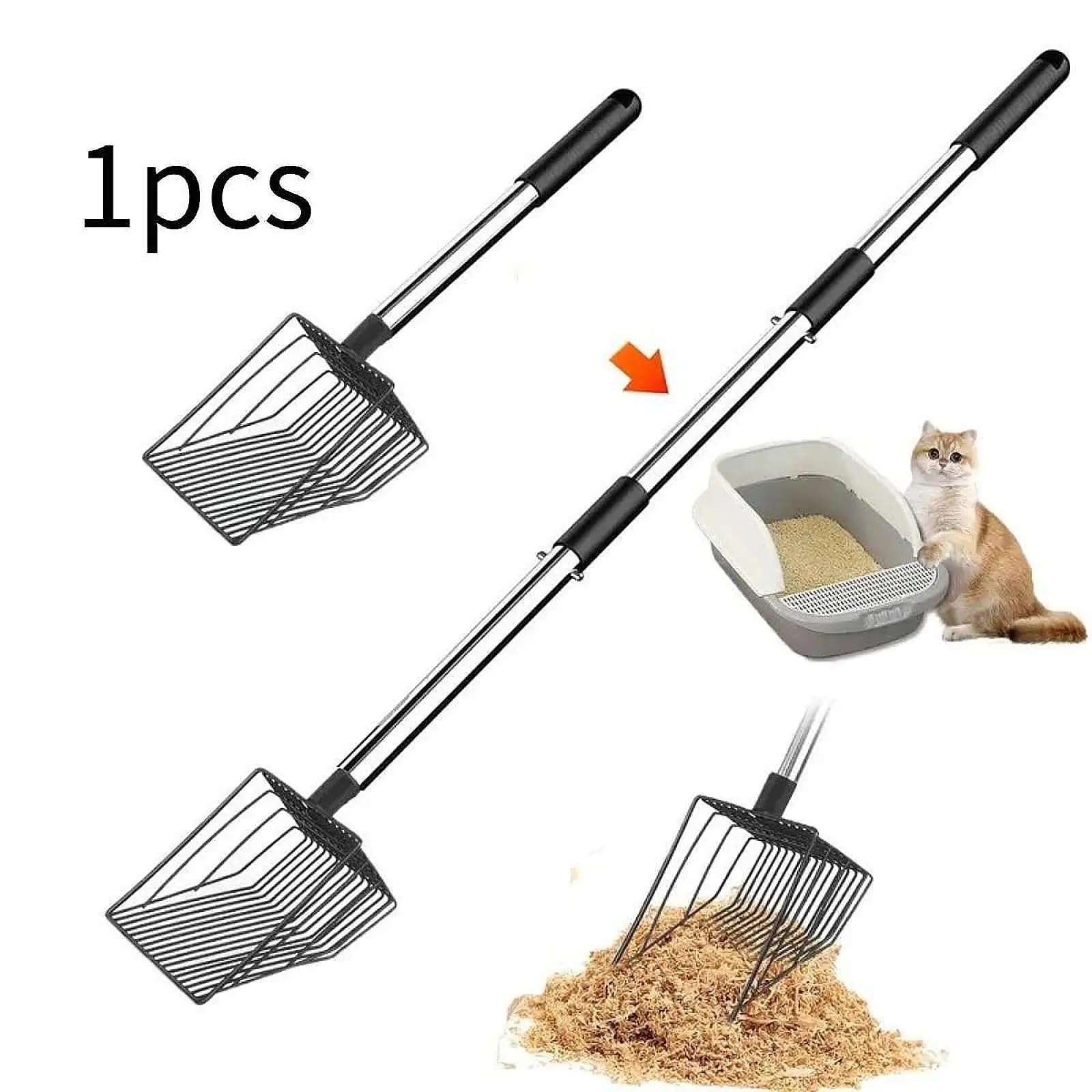 Rastrillo per pulci di sabbia Rastrello for pulci di sabbia, setacciatura multifunzionale, facile da pulire, manico telescopico alta qualità, setaccio spiaggia, pala profonda(Type 2)