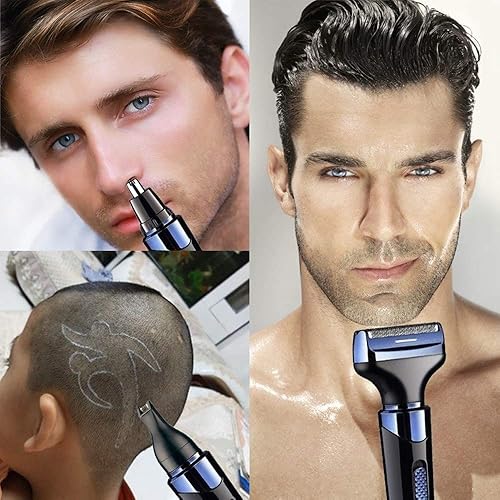 Miniatura 2 de Cortapelos para orejas y nariz para hombres y mujeres, 4 en 1, recortadora profesional recargable, depiladora facial impermeable y sin dolor