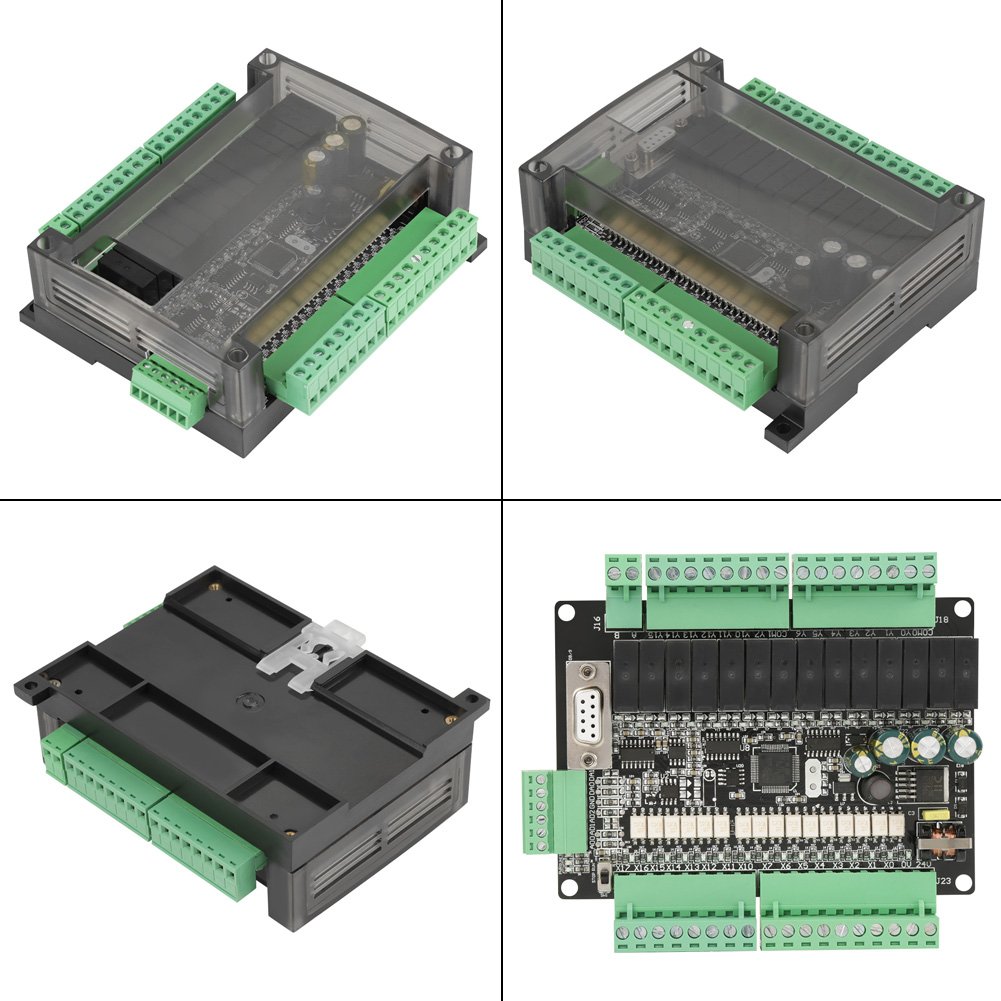PLC Industrial Control Board, FX1N -30MR 16 Input 14 Output Programmable Logic Controller Relay Output with RS485 Communication Port