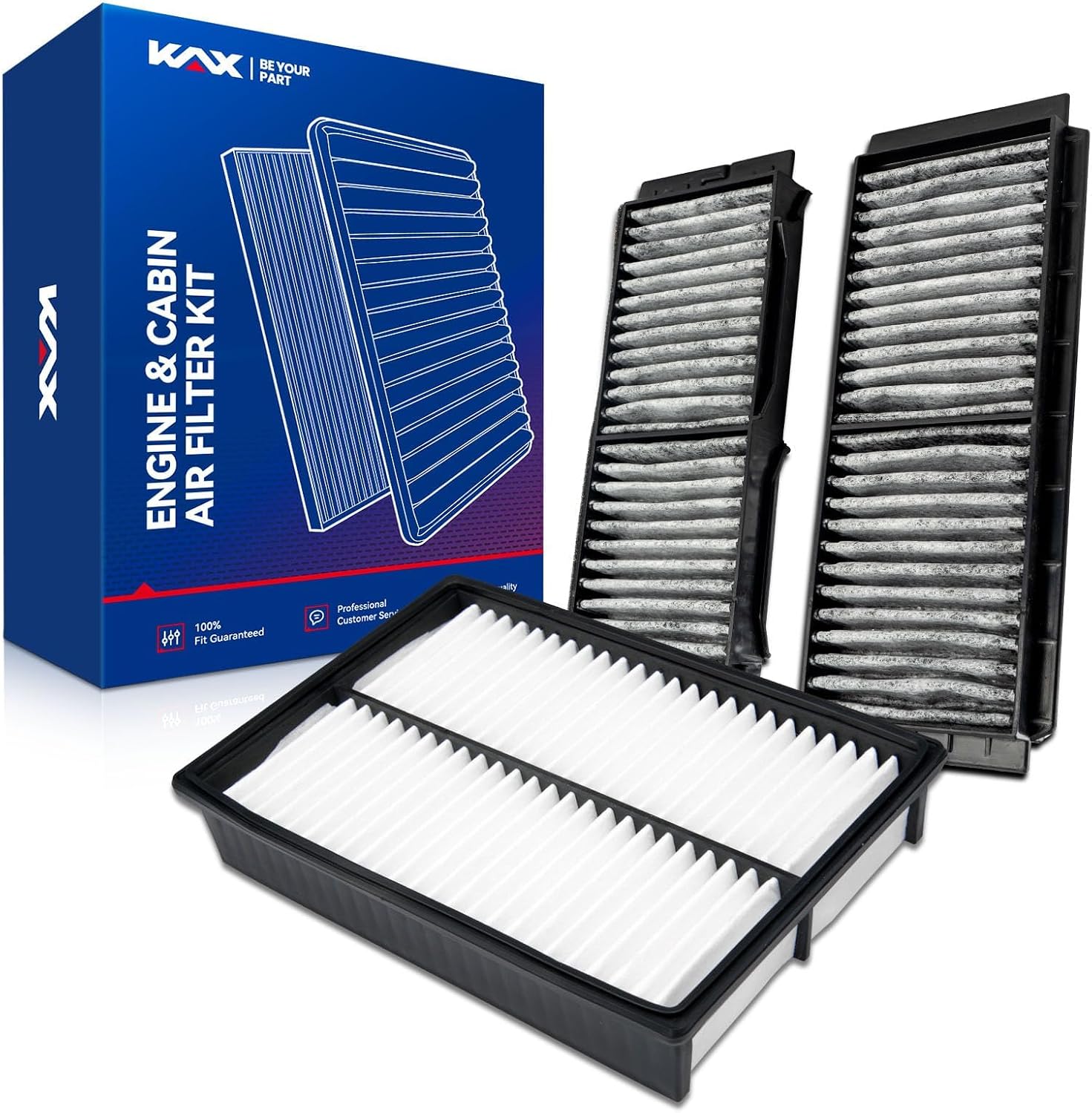 KAX CA9898, CF11672 Engine & Cabin Air Filter for Mazda 3