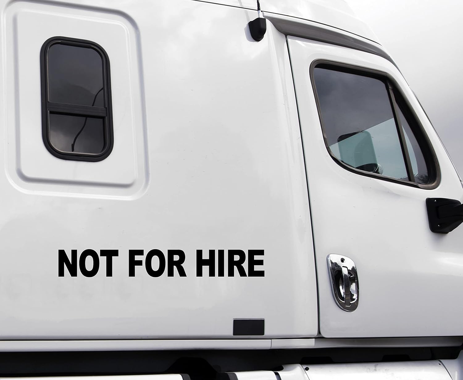 Minglewood Trading Set of 2 Not for Hire Vinyl Stickers - DOT Truck Labels - Die Cut Decals 4h x 30w inches - Matte Black
