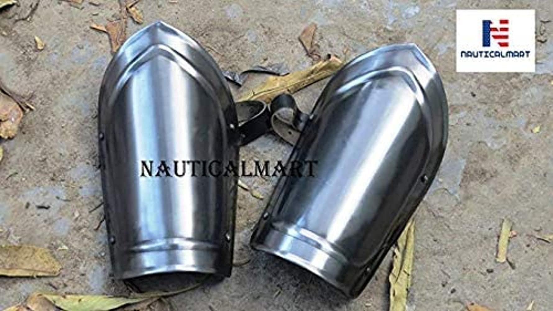Steel Bracers Battle Ready LARP Arm Guard Cosplay Costume