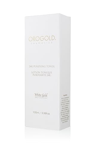 Miniatura 7 de Orogold Tónico facial purificador de oro blanco de 24 quilates, tónico facial con oro, aloe vera y manzanilla, 3.4 fl oz / 3.38 onzas líquidas