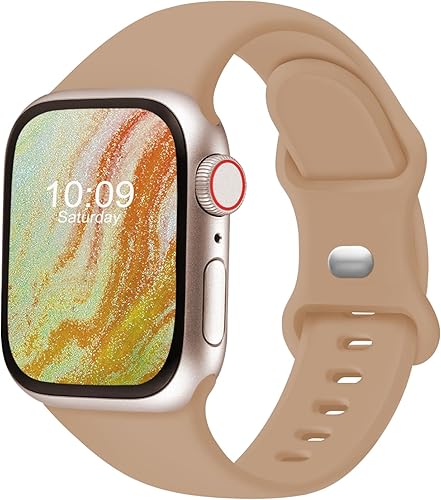 Miniatura 37 de Paquete de correas deportivas compatibles con Apple Watch de 38, 40, 41, 42, 44, 45 y 49 mm, unisex, correa de silicona suave de accesorio para