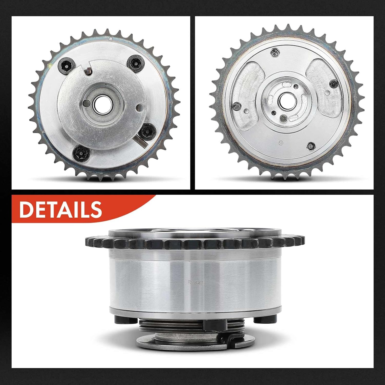 A-Premium Exhaust Variable Valve Timing (VVT) Sprocket Gear Camshaft Adjuster Compatible with Kia Sorento, Sedona, Telluride, Cadenza & Hyundai Santa Fe, Genesis, Palisade, Genesis Coupe, Azera