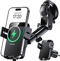 Vista 1 de MOKPR Wireless Car Charger, 15W Auto Clamping Car Charger Dash Windshield Air Vent Phone Holder Compatible with iPhone 16 15 14/13/13 Pro/12