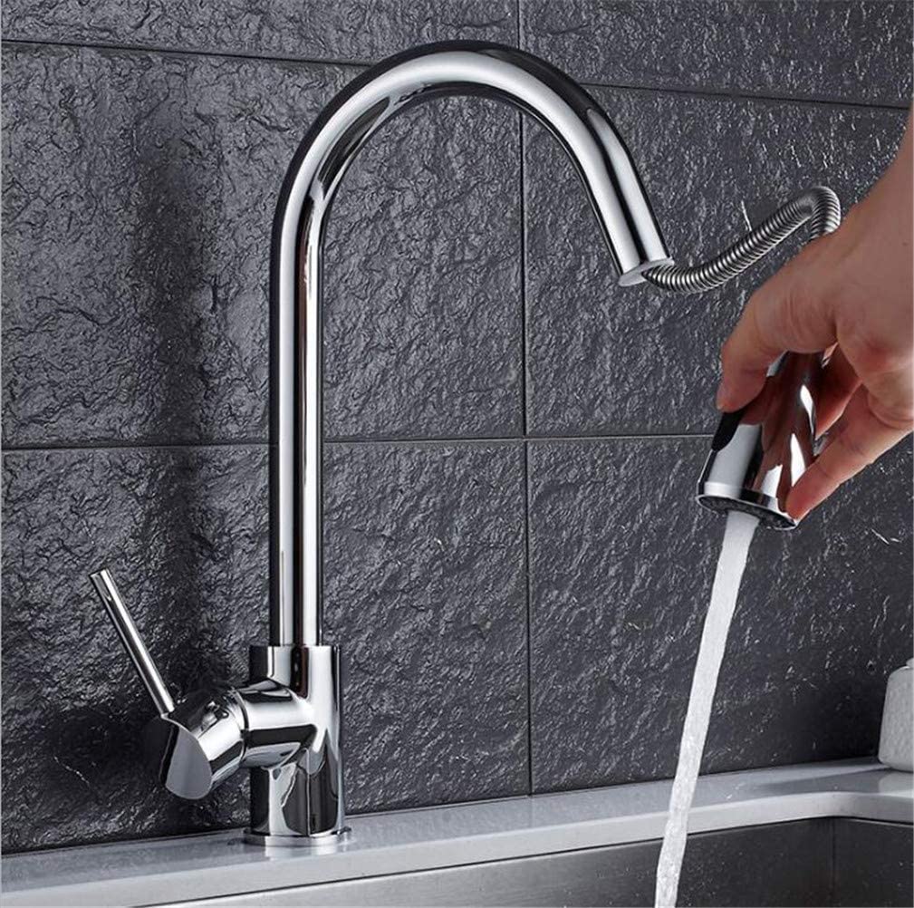 Robinets de cuisine extractibles à 2 fonctions avec douchette orientable