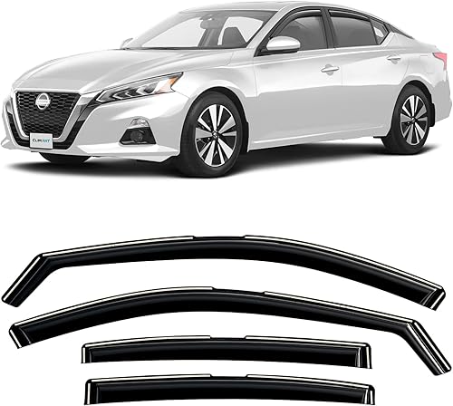 CLIM ART Protectores de lluvia increíblemente duraderos en canal para Nissan Altima 2019-2024, deflectores de ventana originales, viseras de ventana