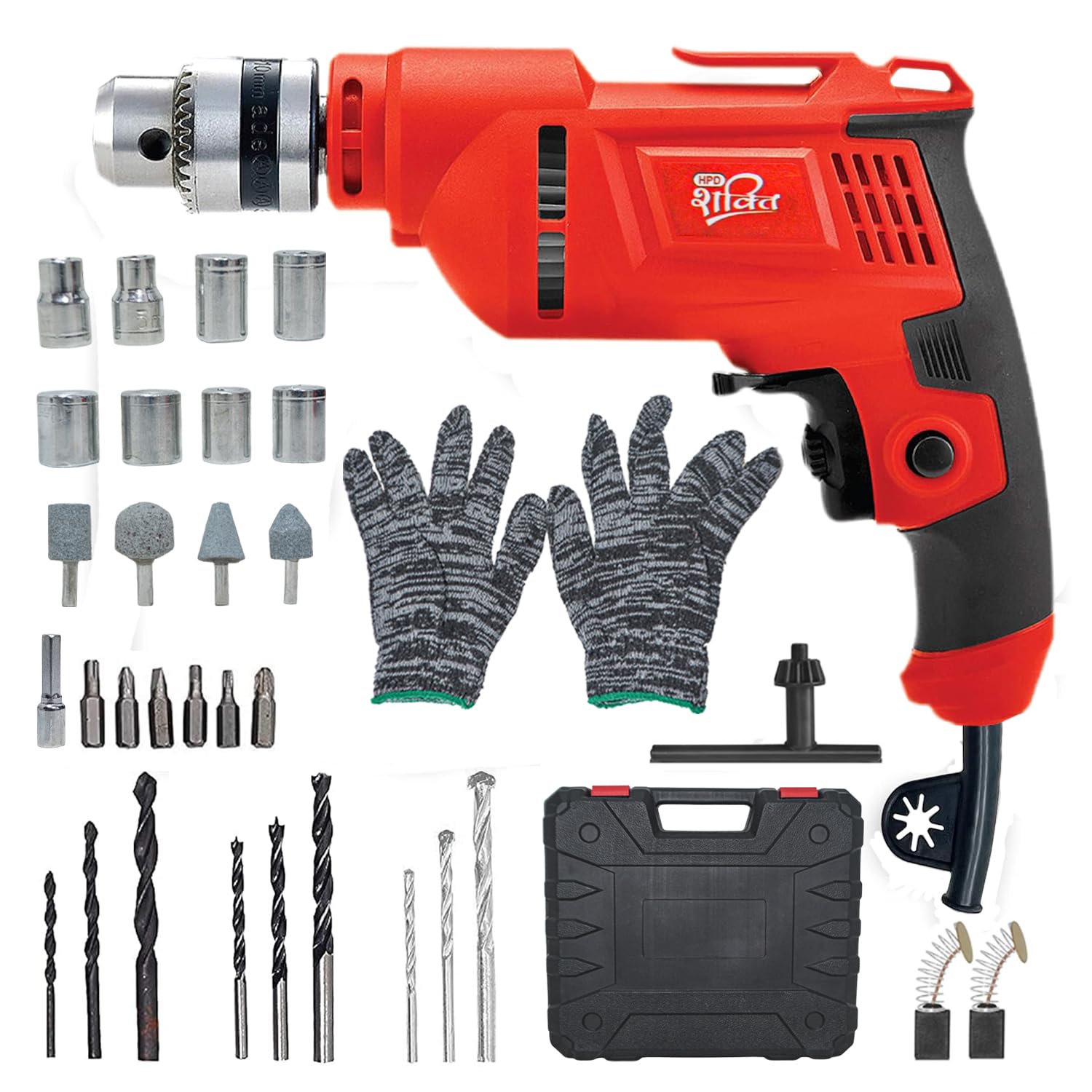 HPD Shakti 10MM Drill Kit 500W Kit Heavy Duty Copper Motor Electric Drill Machine with Speed Control & Reverse/Forward for Wood, Metal, Plastic - Complete Power Tool Kit for Home & Professional Use (B0DF5NJZLZ) Amazon Price History, Amazon Price Tracker