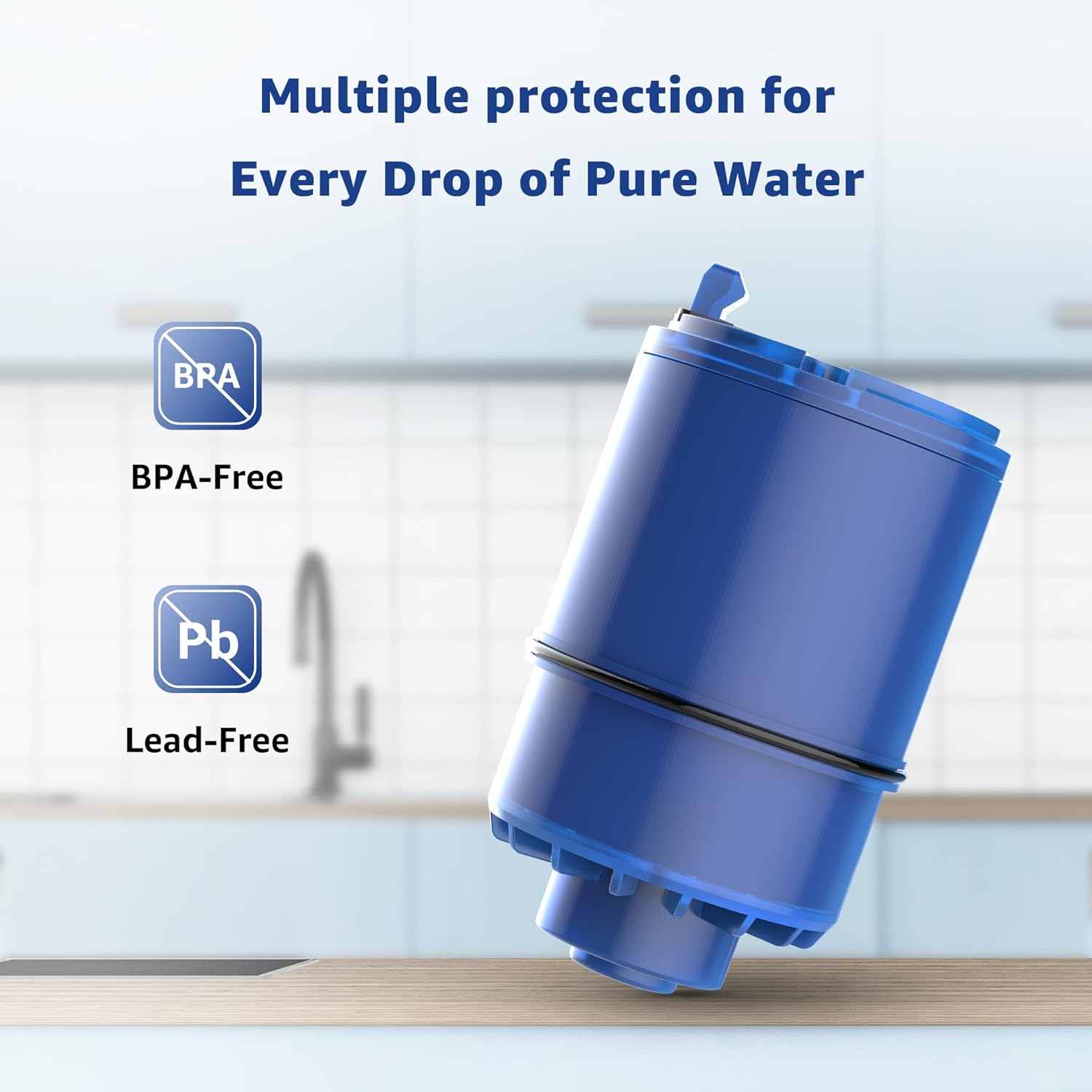 Overbest NSF Certified Water Filter, Replacement for Pur® Faucet Water Filter, All PUR®, PUR®PLUS Faucet Filtration Systems(Pack of 3)