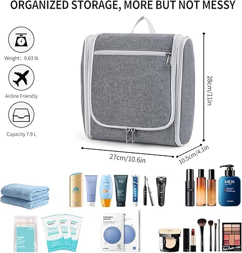 Miniatura 2 de Della Gao Neceser colgante para mujer, neceser de viaje, organizador de maquillaje, bolsa de cosméticos resistente al agua para accesorios