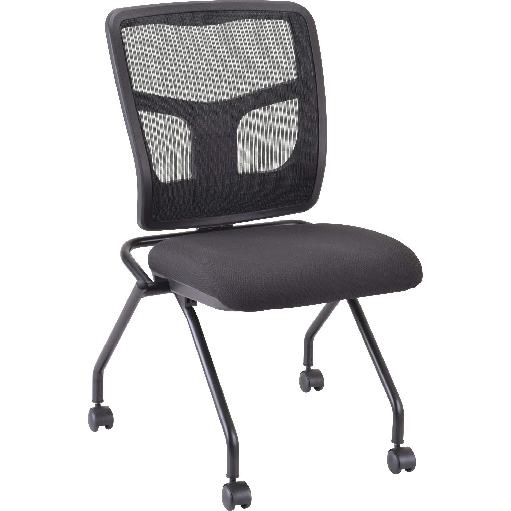 Lorell Black Nesting Chair (Pack of 2)