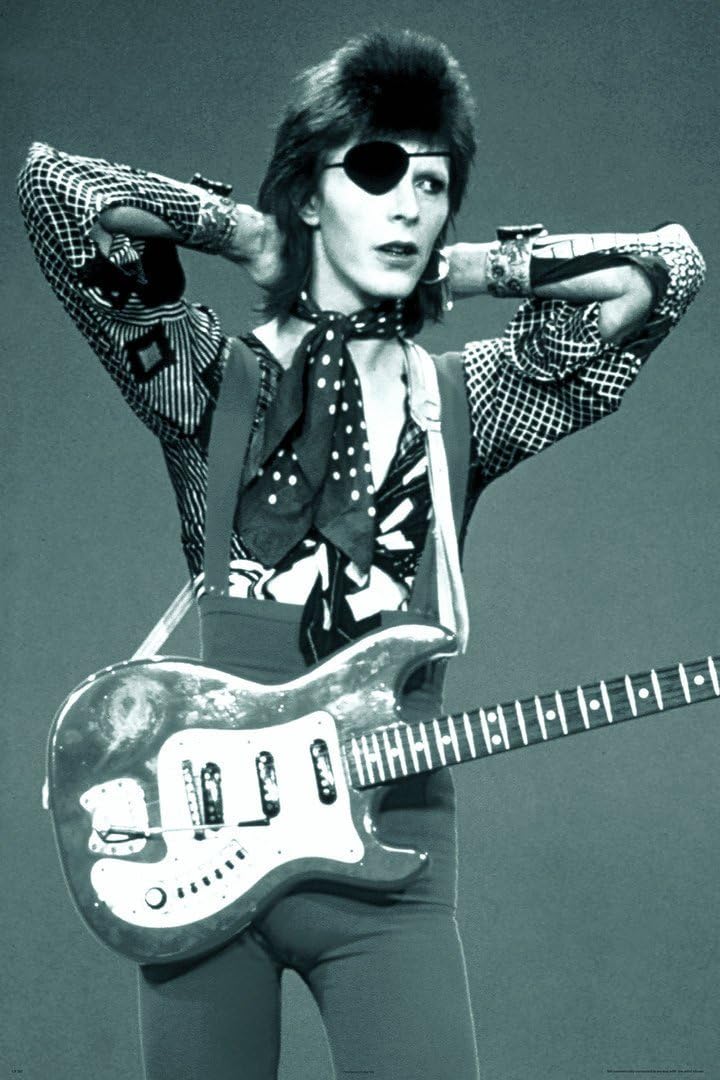 David Bowie Retro - Maxi LAMINATED/ENCAPSULATED Poster - Measures 36 x 24 inches (91.5 x 61 cm) Approx.