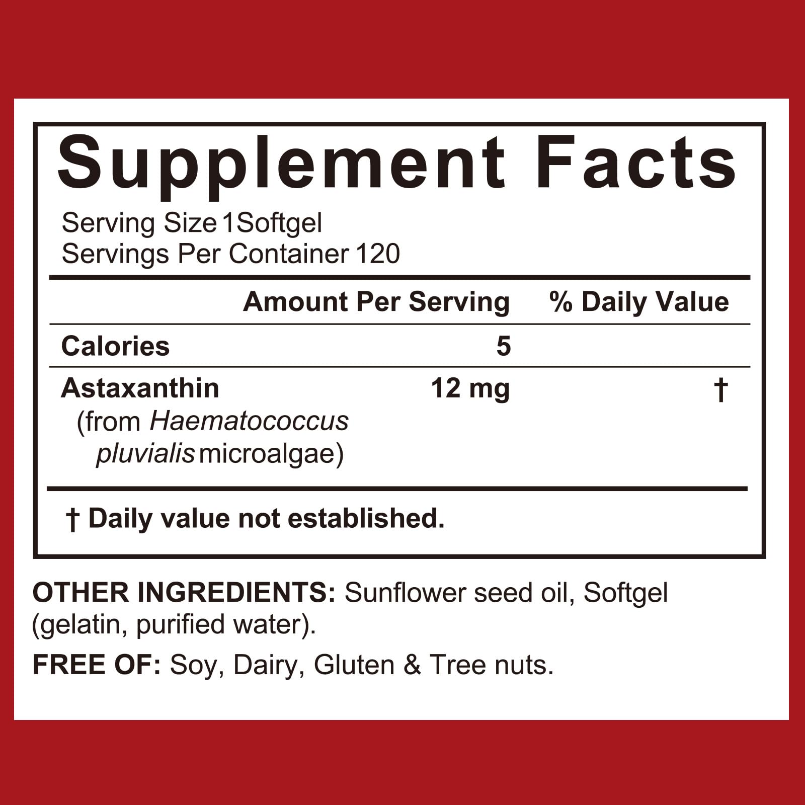 ITSDAWN Premium Astaxanthin 12mg, 120 Softgels — Amazon image 8