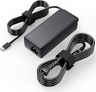 65W 45W USB C Laptop Charger for Lenovo ThinkPad T480 T490 T580S E480 E580 Yoga X270 X390 Chromebook 100e 300e 500e C330 C340 S330 S340 Yoga 720 730 910 C930 730S Series Uflatek Type C Adapter Power