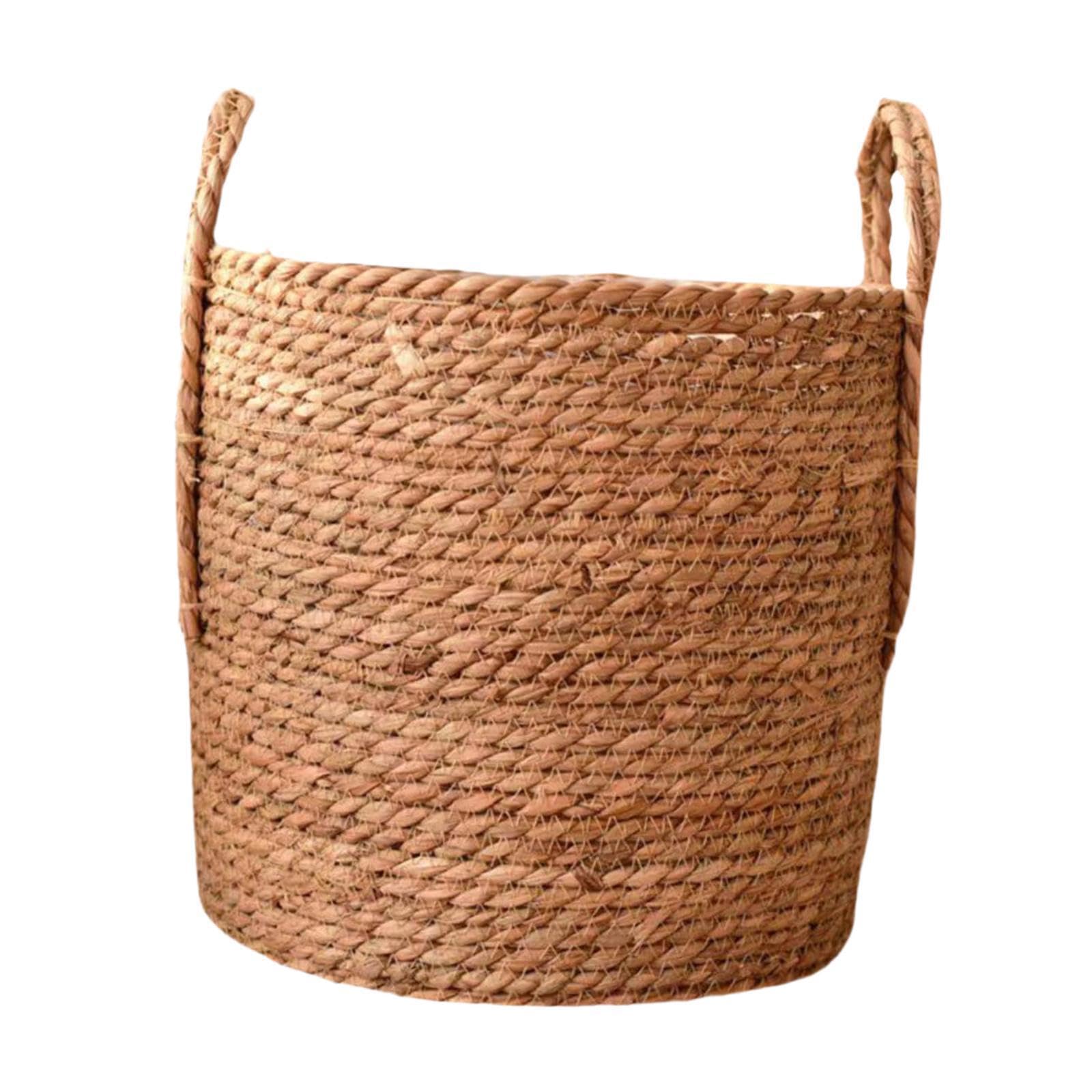 ALCXAZS Farmhouse Style Woven Planter Basket Organizer Practical Store Plants And Small Items With Ease Flower Container Is Not, Brown, Medium