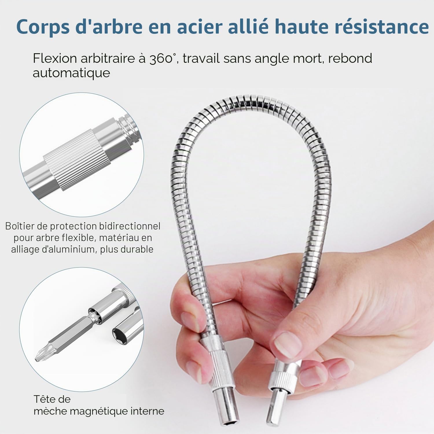 16 Pièces Extracteur Vis, Robustes et Faciles à Utiliser, Extracteur de Vis, Large Gamme D'applications, Kit Extracteur de Vis, pour Enlever les Écrous et Vis Endommagés et Rouillés (noir)
