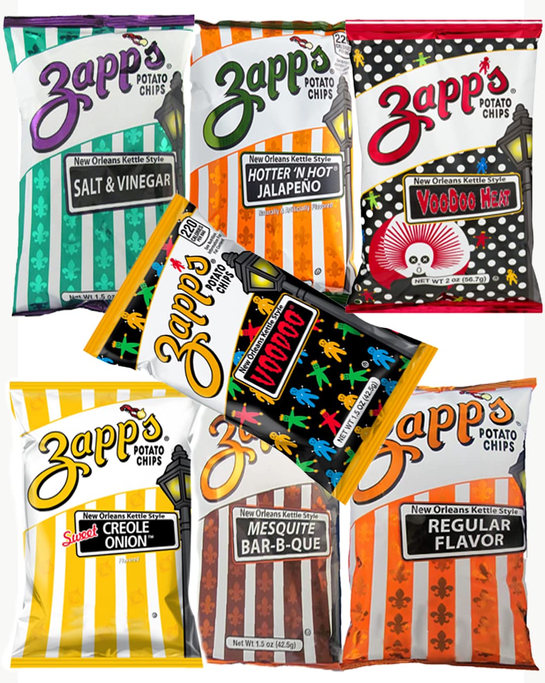 Zapps New Orleans Style Kettle Potato Chips Supervariety