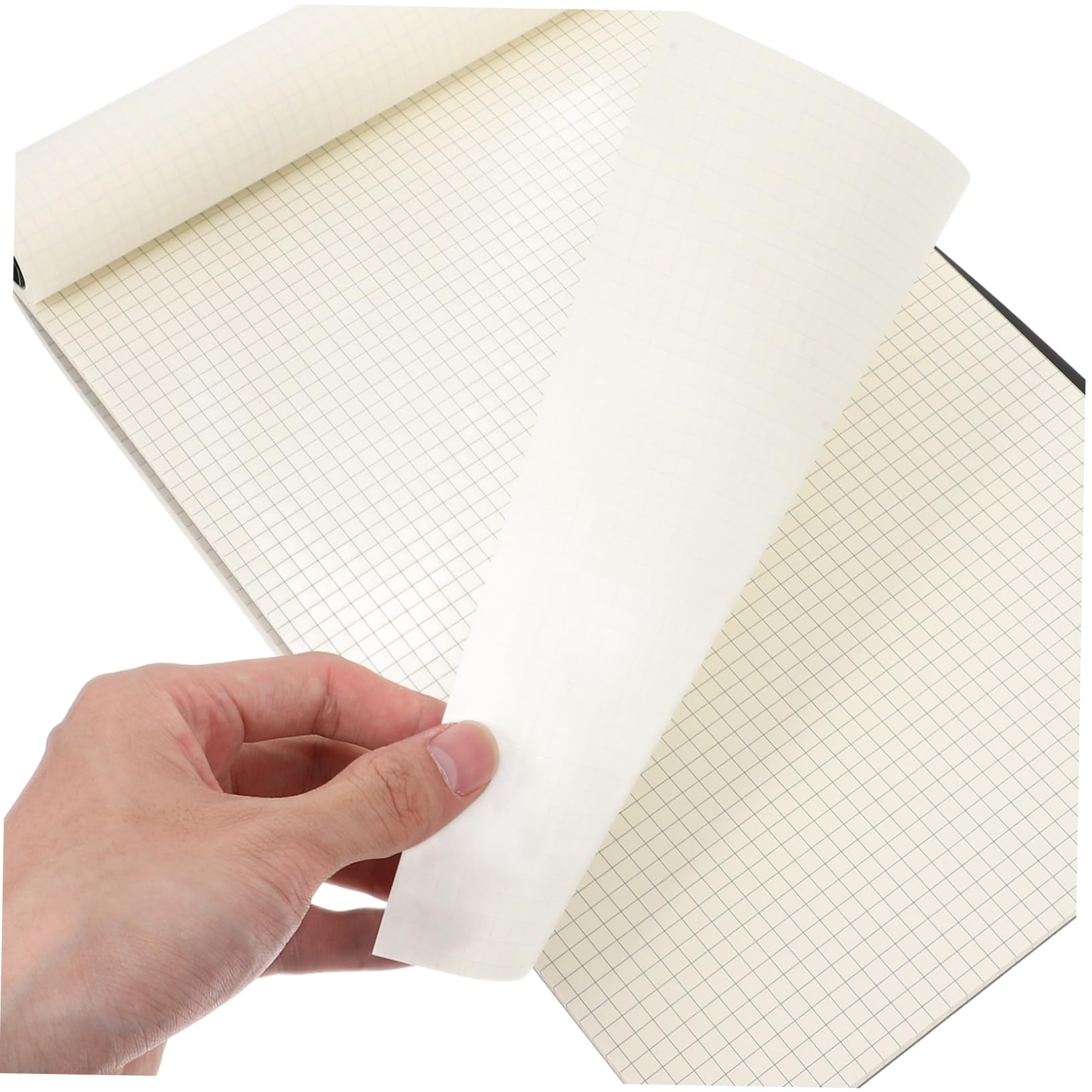 Sewroro Bloc de Papier Quadrillé Mathématique Noir, Feuilles Millimétrées pour Dessin