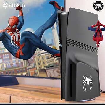 ElitePlay Spider PS5 Pro Disc Faceplates Cover Case Replacement for Playstation 5 Pro Model Disc Edition