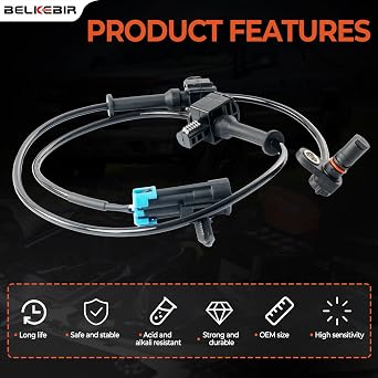 Rear ABS Wheel Speed Sensor Left & Right Compatible with 2007-2013 Chevy Silverado 1500 2500 3500, GMC Sierra 1500, Chevy Cheyenne Replace ALS1757 20938121 10384745 15872664 SU9441 5S7975 2ABS0171
