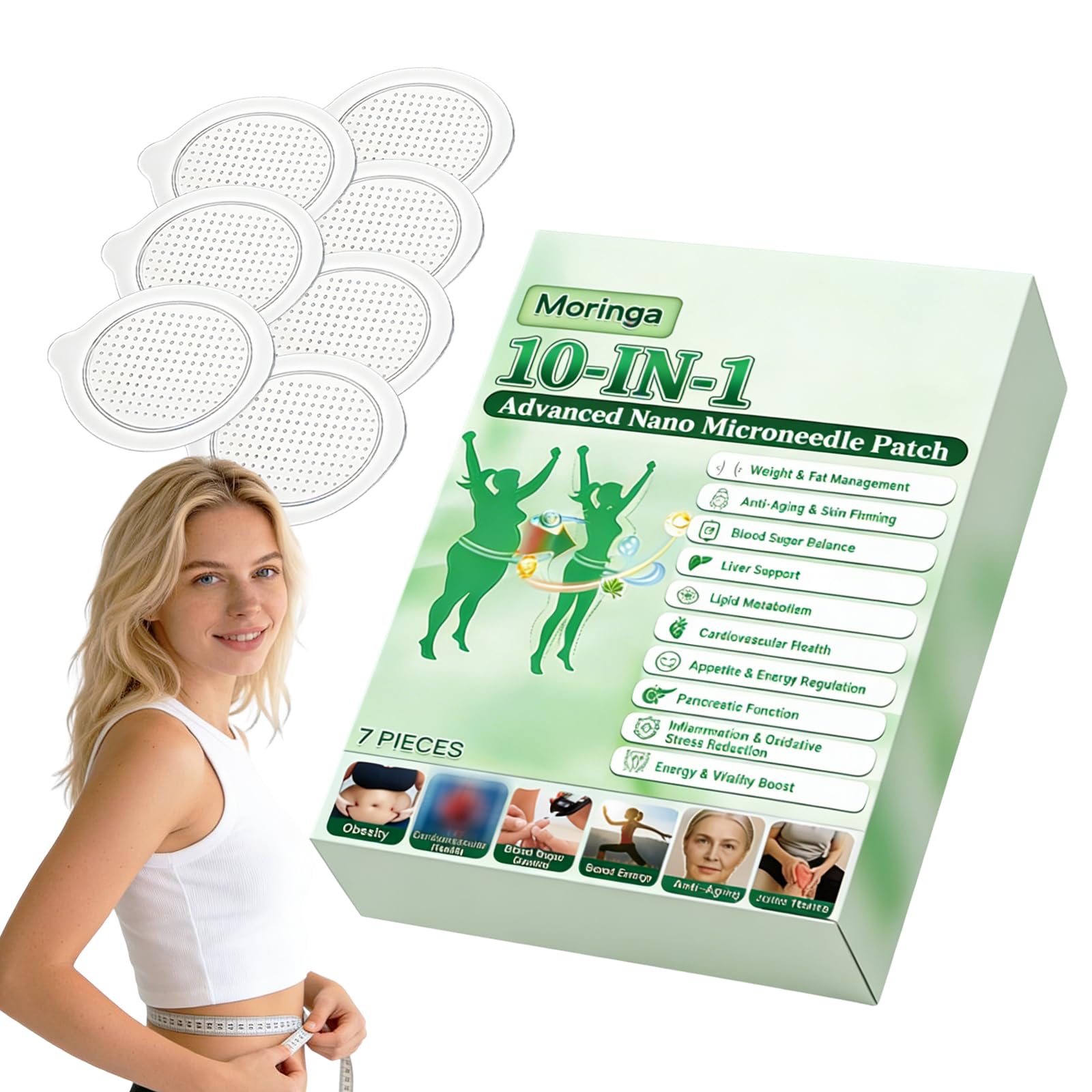 10 in 1 Natural Berberine Patches, Gentle and Soothing for All Skin Types, Body Care Patch Suitable for Men and Women