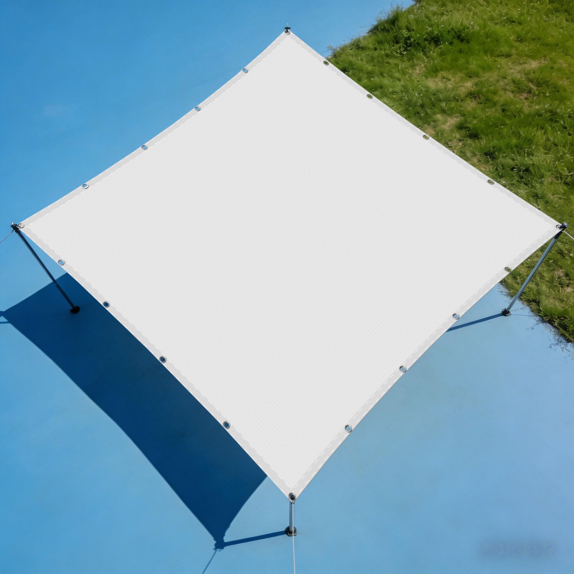 Toile pour patio contre la chaleur : voile d'ombrage 200 x 600 cm solide