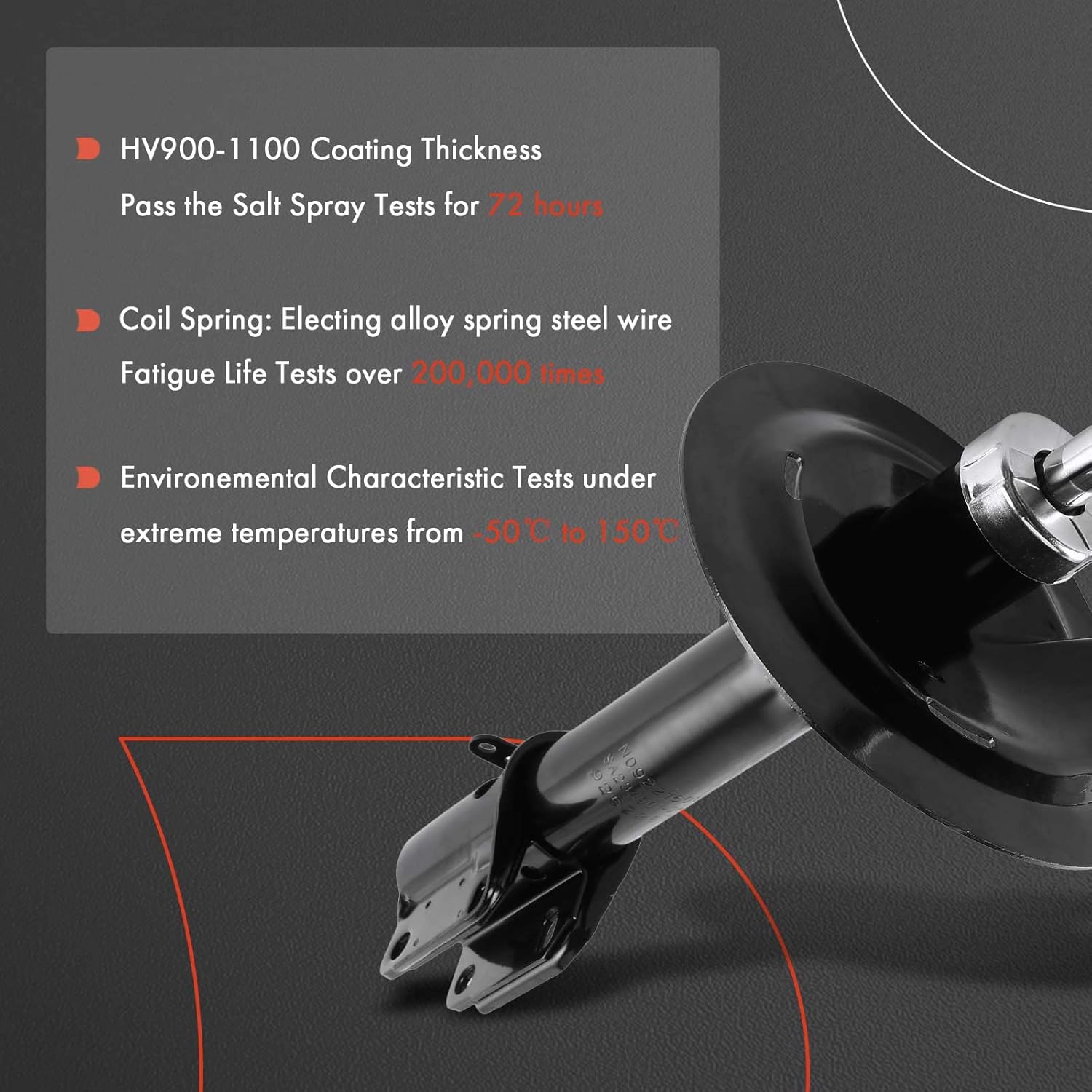 A-Premium Rear Shock Absorber Compatible with Dodge & Plymouth Neon 1995 1996 1997 1998 1999, Driver and Passenger Side