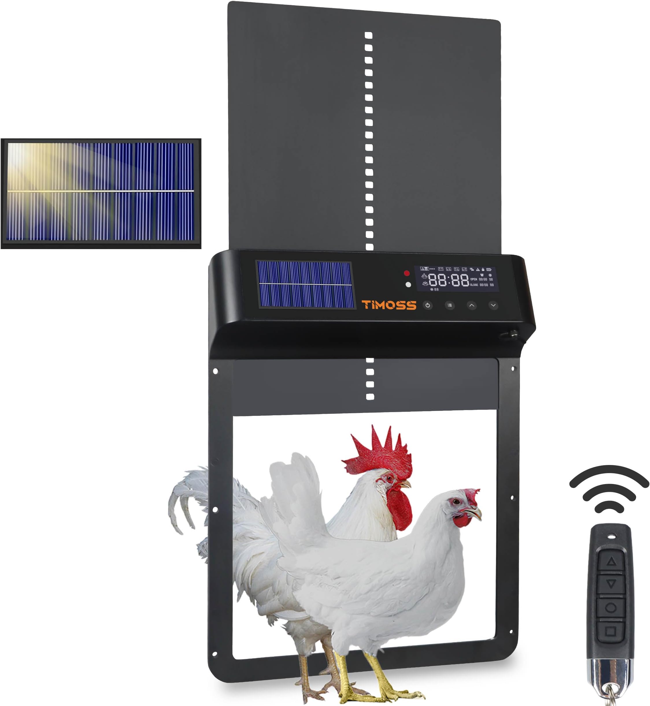 Timoss Automatic Chicken Coop Door,Solar Chicken Coop Door with Timer