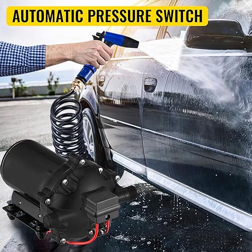 Miniatura 4 de VEVOR Bomba de diafragma de agua 5.5 GPM 12V Bombas de lavado automático 70 PSI Bomba para lavado de autos, riego agrícola, barcos, yates marinos