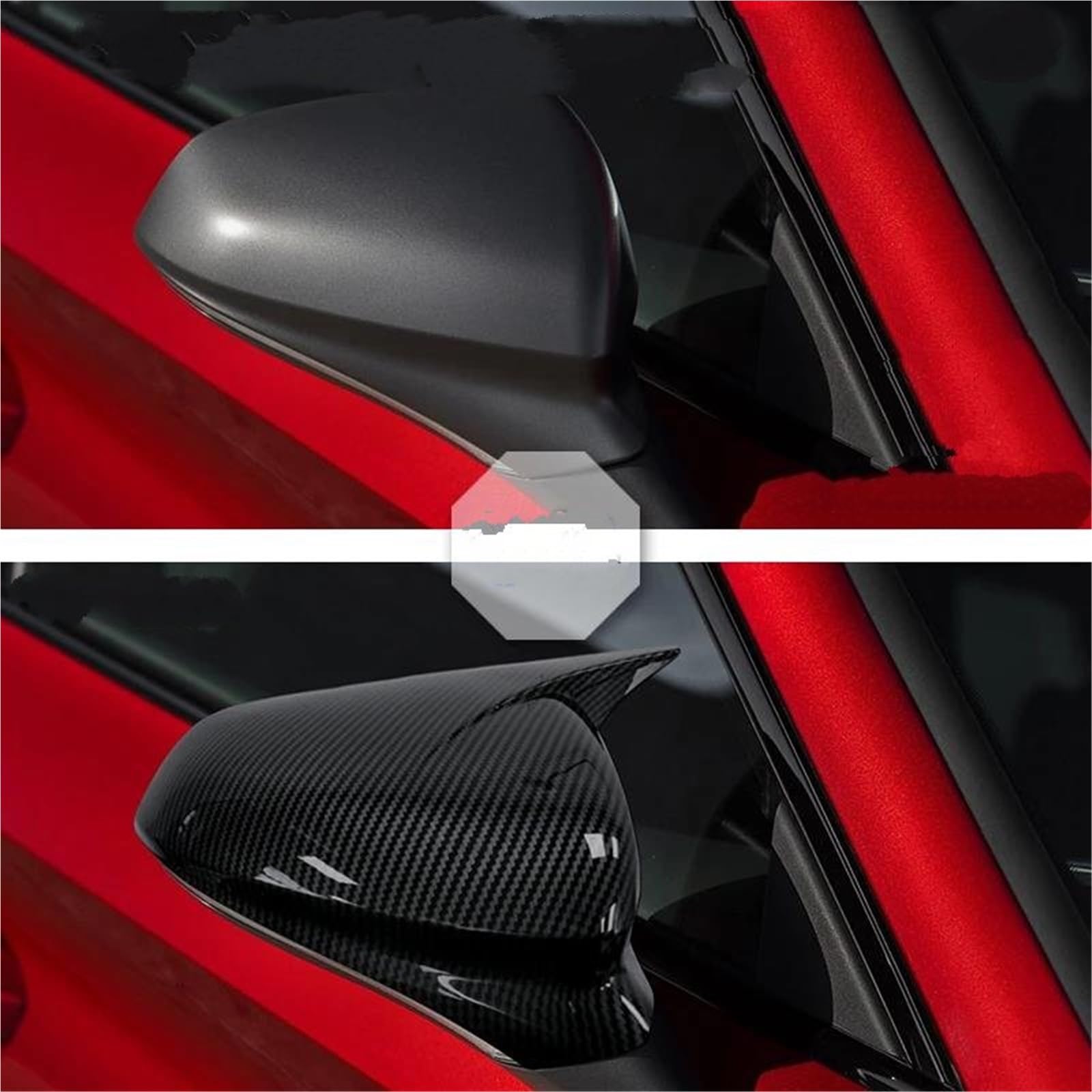 Retrovisor Tapa Carcasas Exteriores Retrovisores Para Seat Para León MK4 Para Cupra Para Formentor 2020-2024 Tapa Espejo Efecto Carbono En Negro Brillante(aspecto carbono)